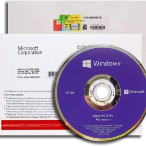 Licencia Windows 10 Pro OEM DVD Paquete Completo